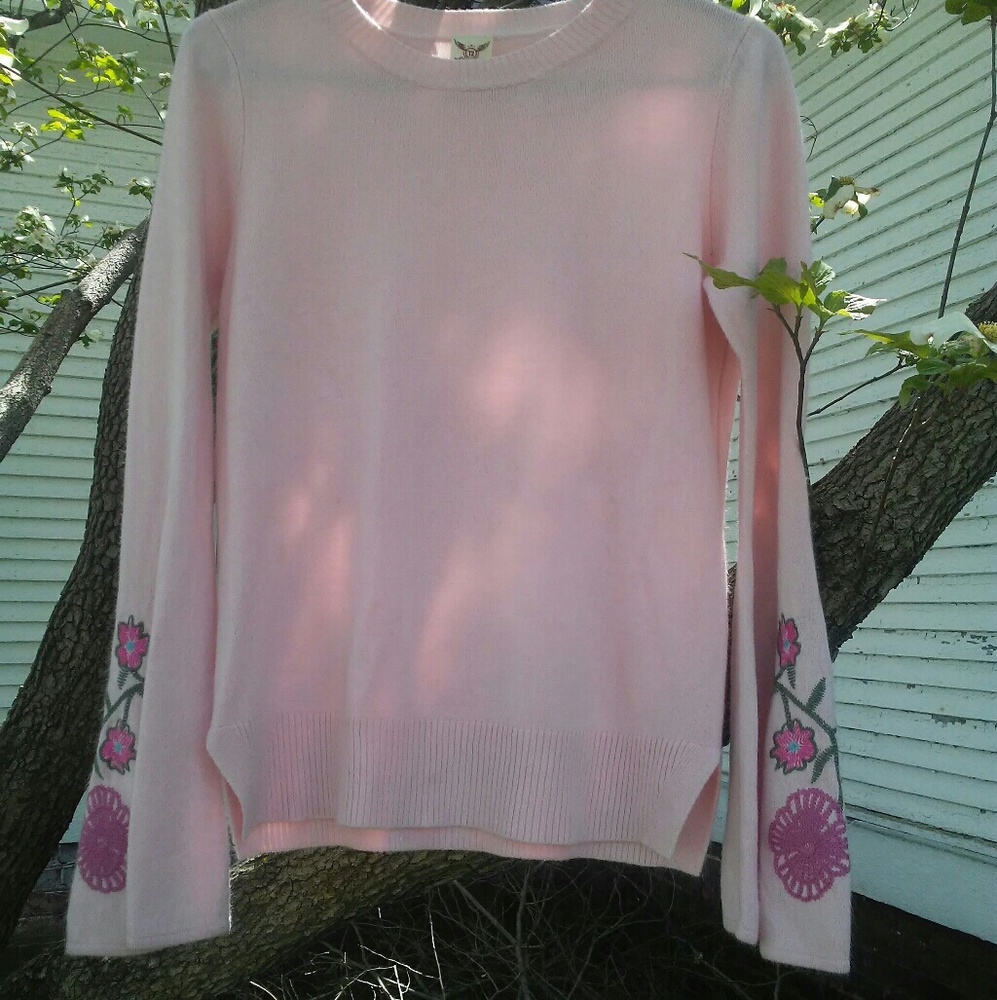 Pink long sleeve floral shirt